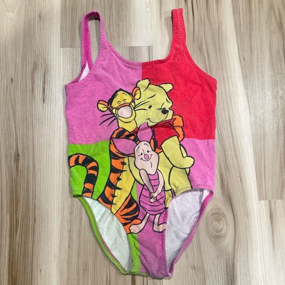 Disney Pooh Vintage 90’s Pooh Tigger Bodysuit Girls 7